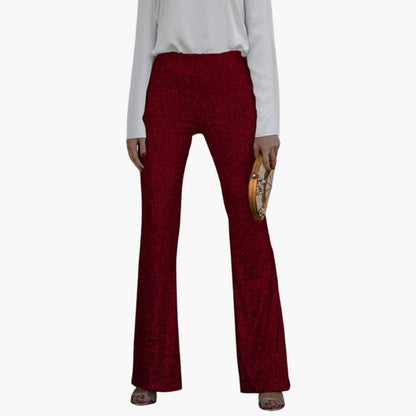 Glittering Slim Fit Women's Pants