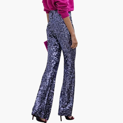 Glittering Slim Fit Women's Pants