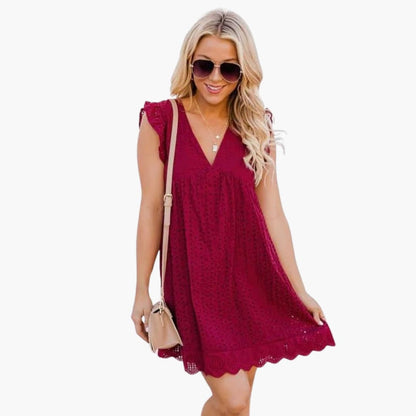 Casual Knee Length Summer Dress with Pockets