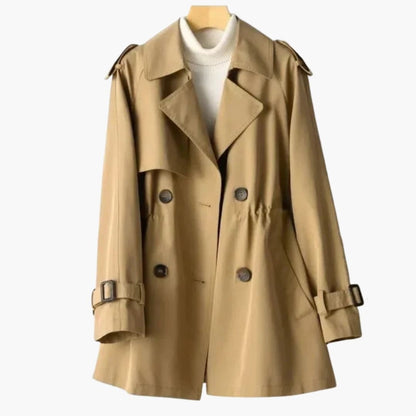 Classic Double Breasted Short Coat for Women