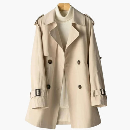 Classic Double Breasted Short Coat for Women