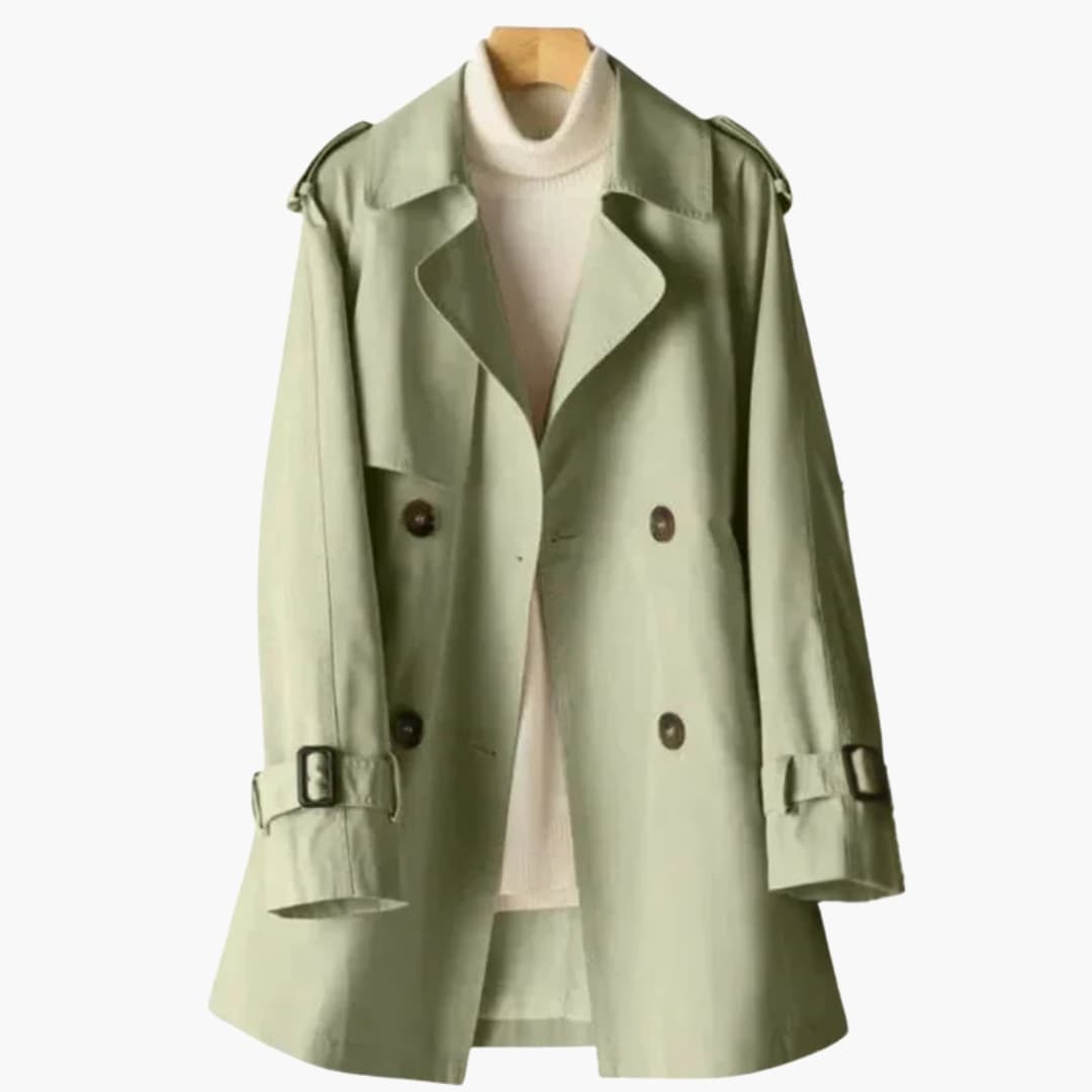 Classic Double Breasted Short Coat for Women