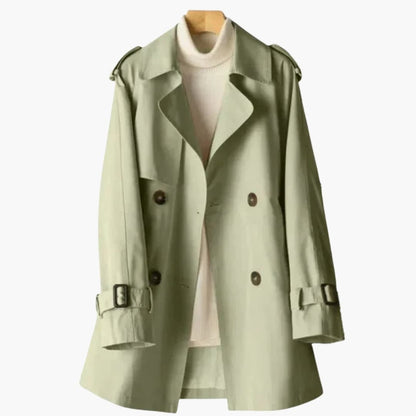 Classic Double Breasted Short Coat for Women