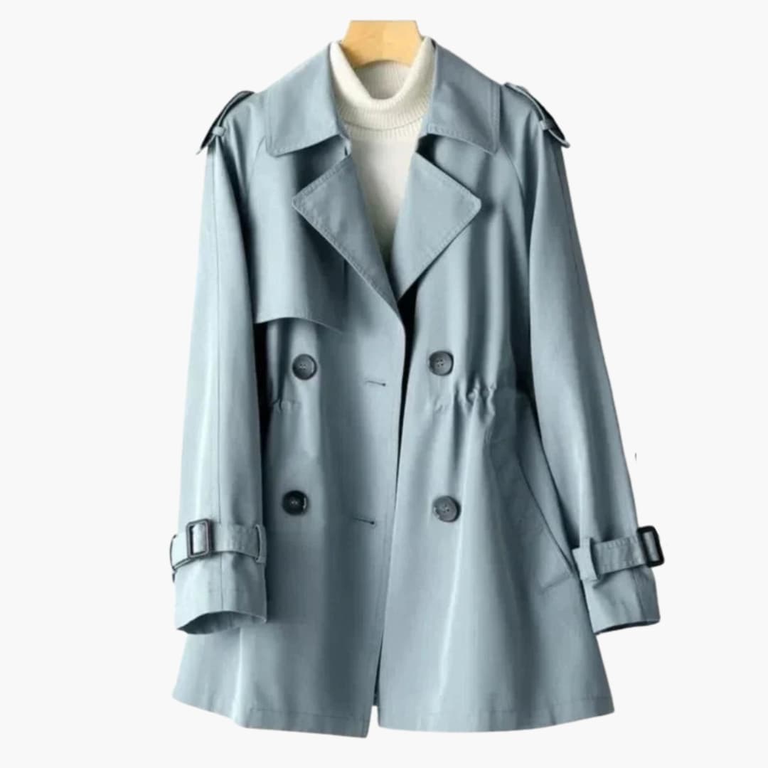 Classic Double Breasted Short Coat for Women