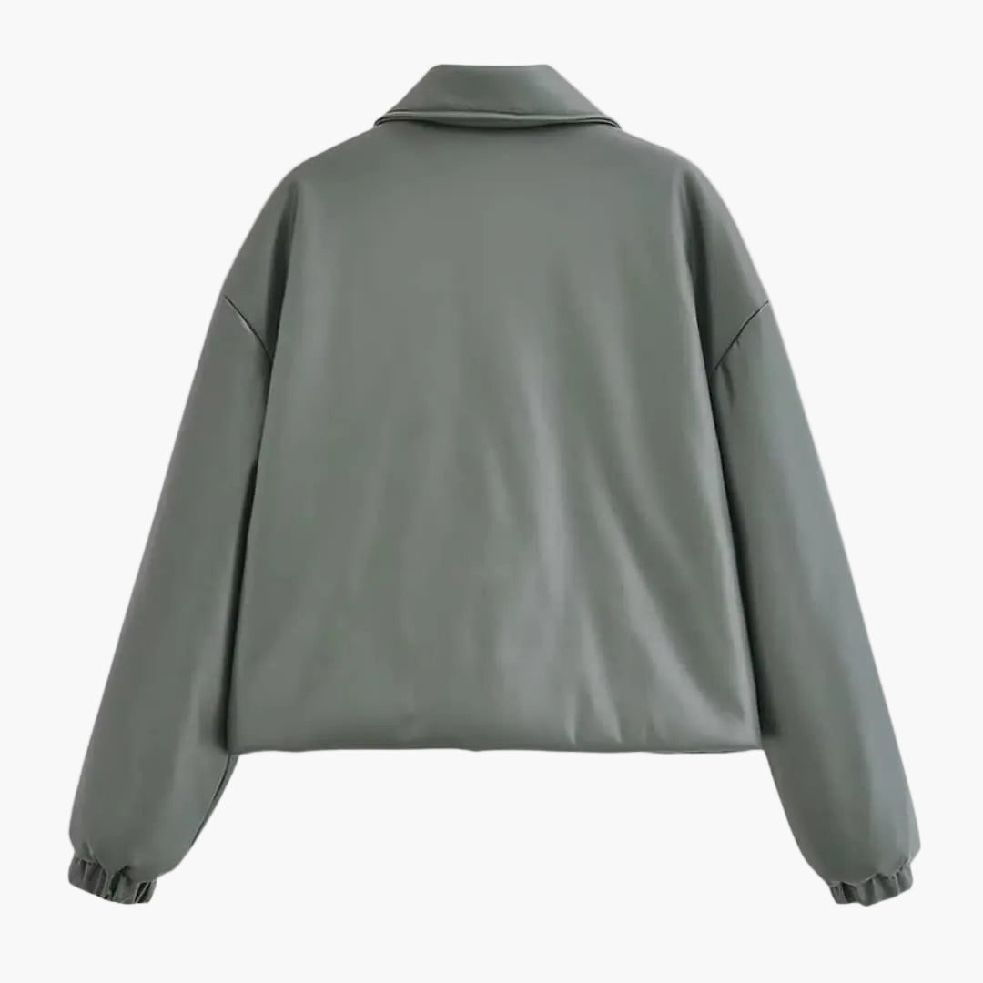 Casual Women's Bomber Jacket with Loose Fit