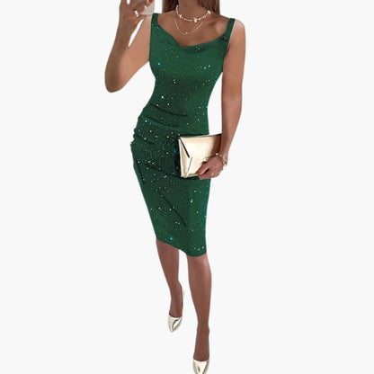 Sparkly Strapless Summer Dress for Women