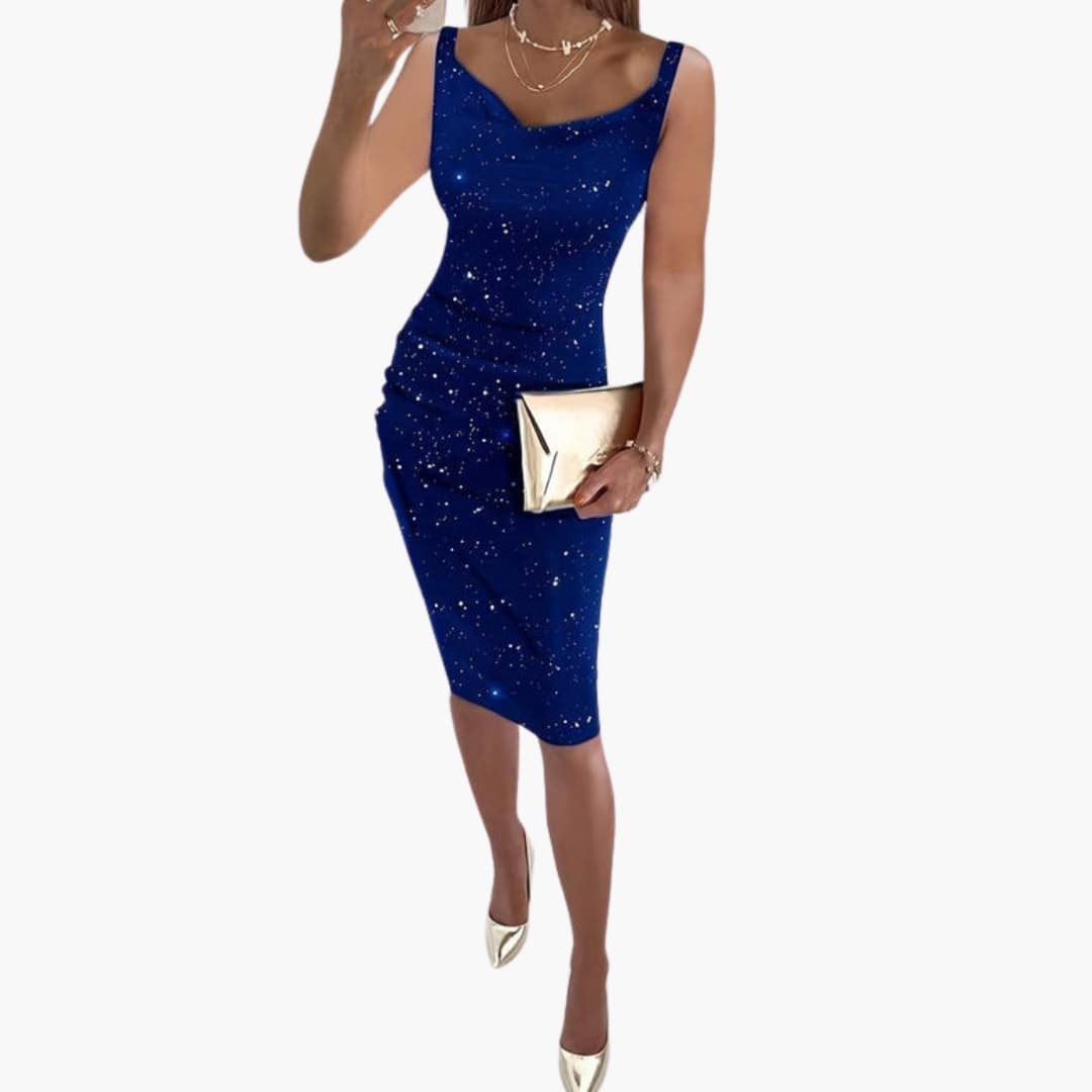 Sparkly Strapless Summer Dress for Women