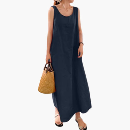 Summer Tank Dress with Pockets for Women - Olytrend