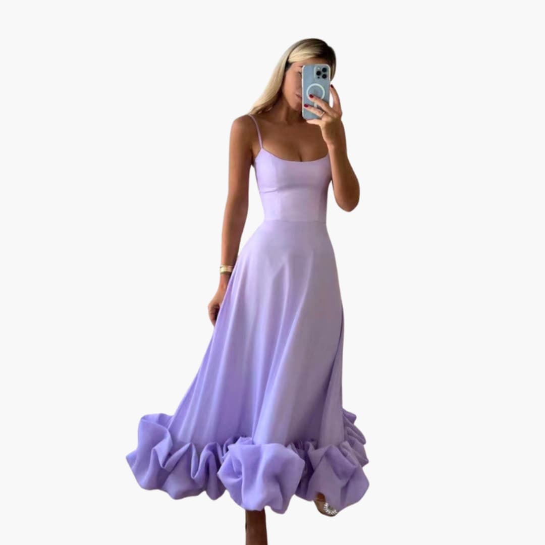Chic Summer Strapless Ruffle Dress