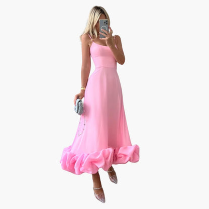 Chic Summer Strapless Ruffle Dress