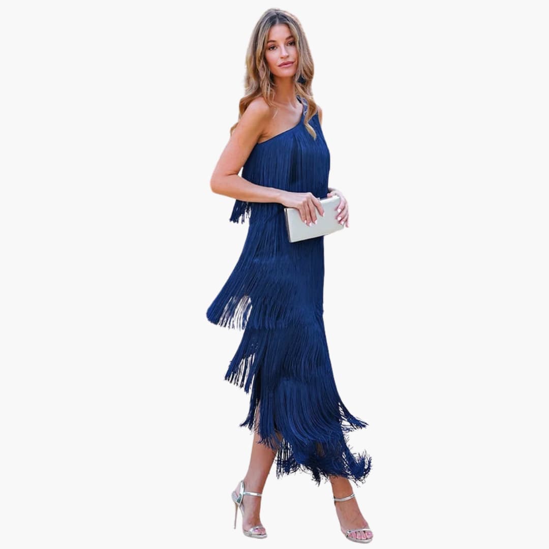 Chic Summer Fringe Mini Dress for Women - Olytrend
