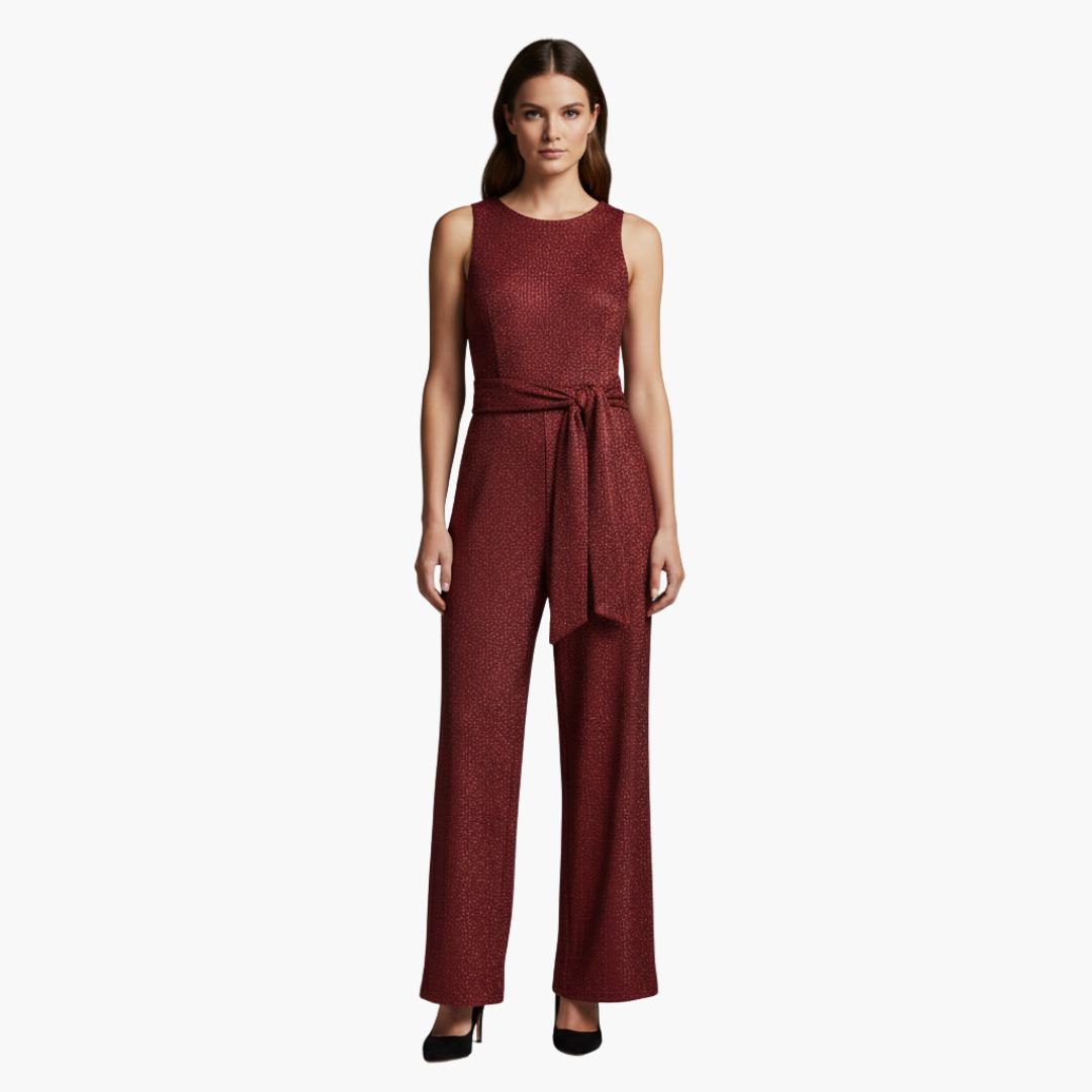 Summer Tank Jumpsuit for Women with Belted Waist