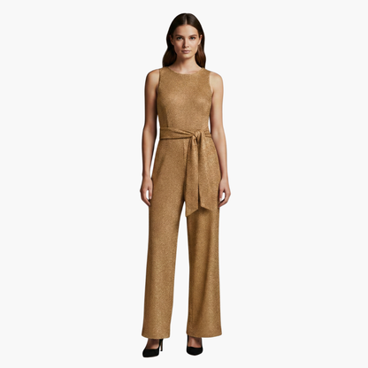 Summer Tank Jumpsuit for Women with Belted Waist