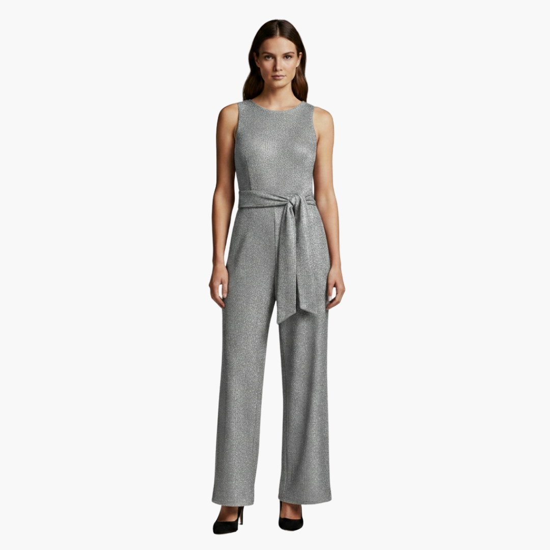 Summer Tank Jumpsuit for Women with Belted Waist