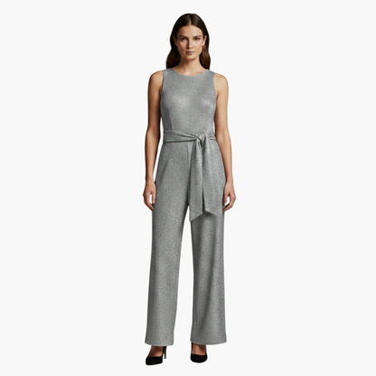 Summer Tank Jumpsuit for Women with Belted Waist