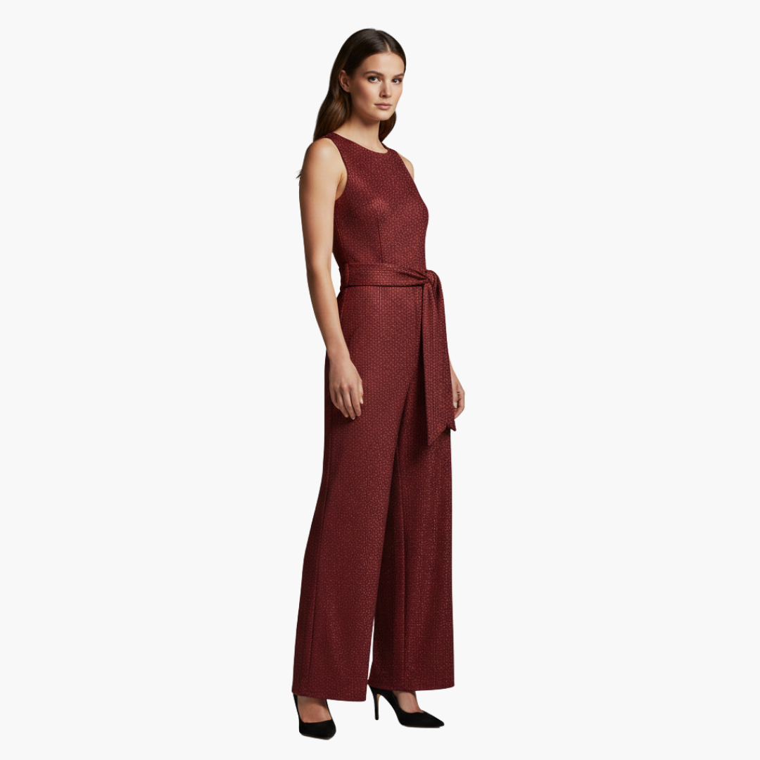 Summer Tank Jumpsuit for Women with Belted Waist
