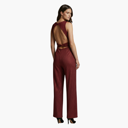 Summer Tank Jumpsuit for Women with Belted Waist