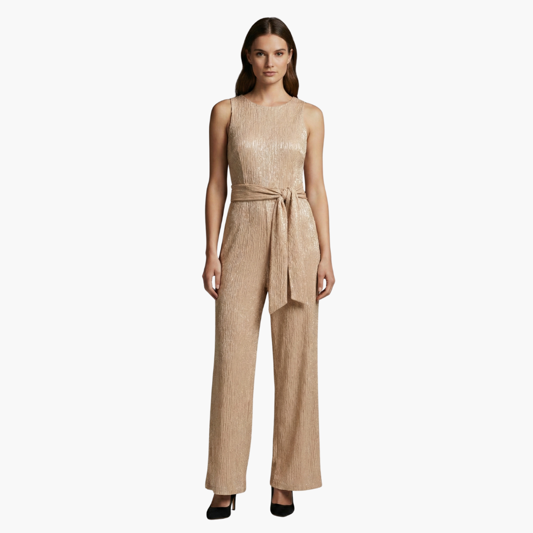 Summer Tank Jumpsuit for Women with Belted Waist