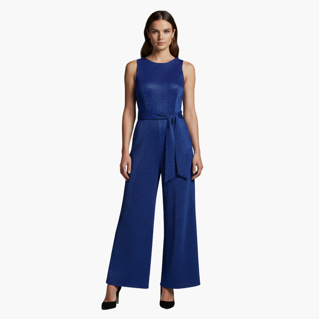 Summer Tank Jumpsuit for Women with Belted Waist