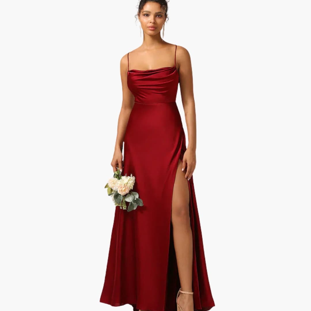 Summer Strapless Maxi Dress with Braided Back and Round Neck - Olytrend