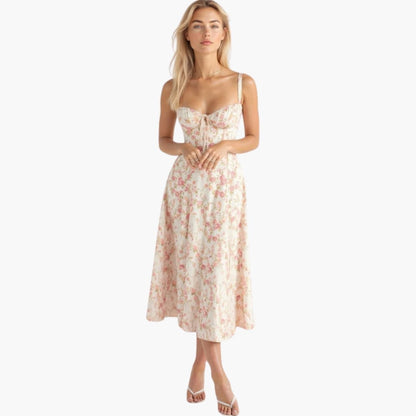 Chic Strapless Summer Midi Dress for Women