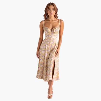 Chic Strapless Summer Midi Dress for Women