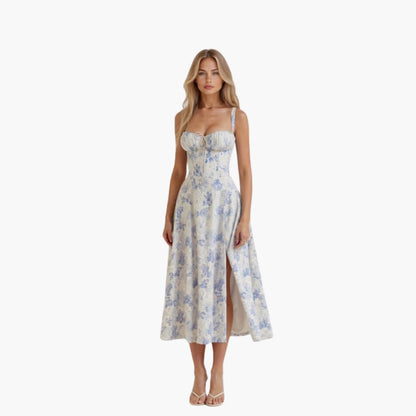Chic Strapless Summer Midi Dress for Women