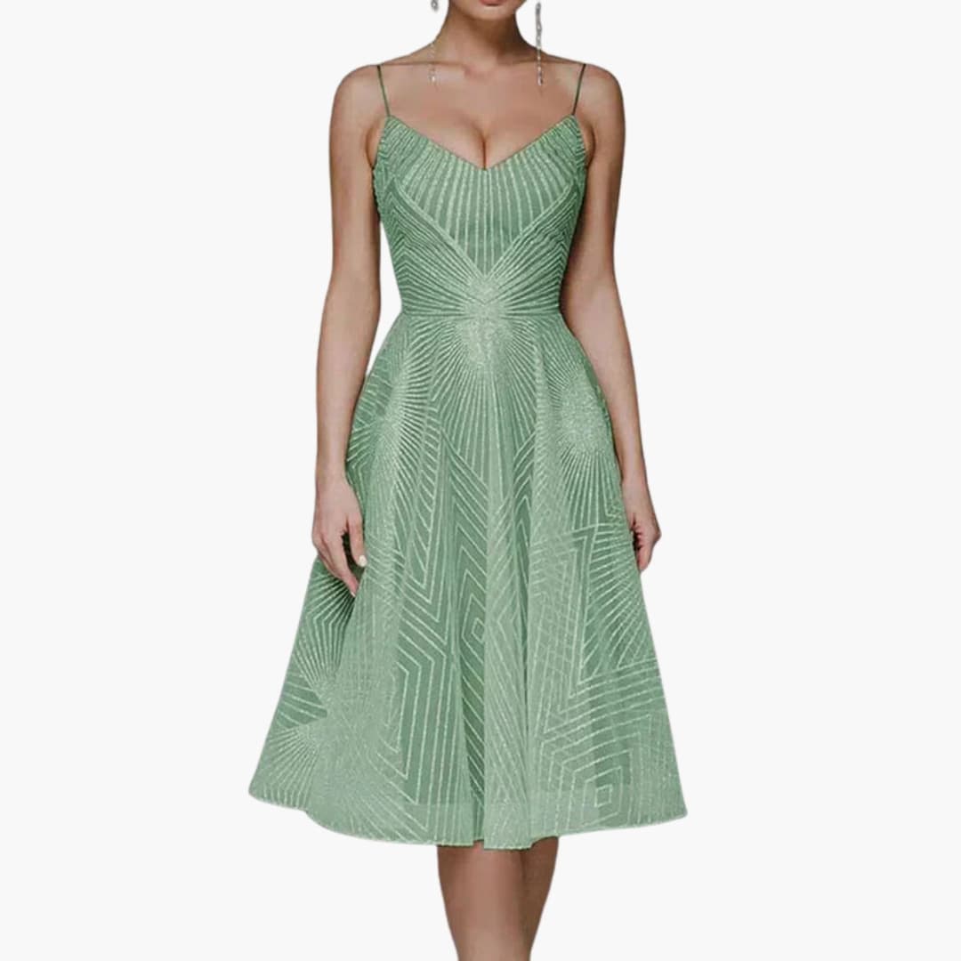 Ladies' Strapless Summer Midi Dress with Low Back