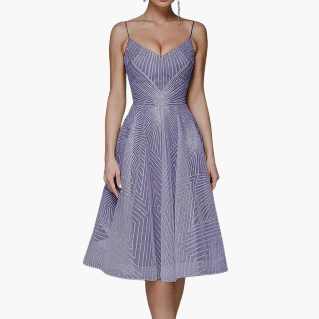 Ladies' Strapless Summer Midi Dress with Low Back