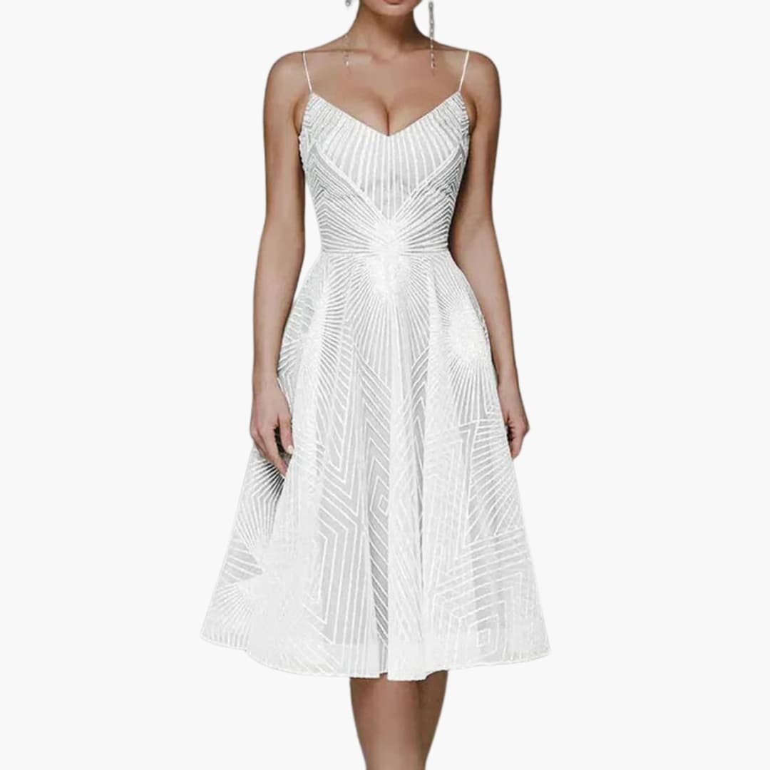 Ladies' Strapless Summer Midi Dress with Low Back