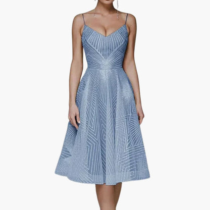 Ladies' Strapless Summer Midi Dress with Low Back