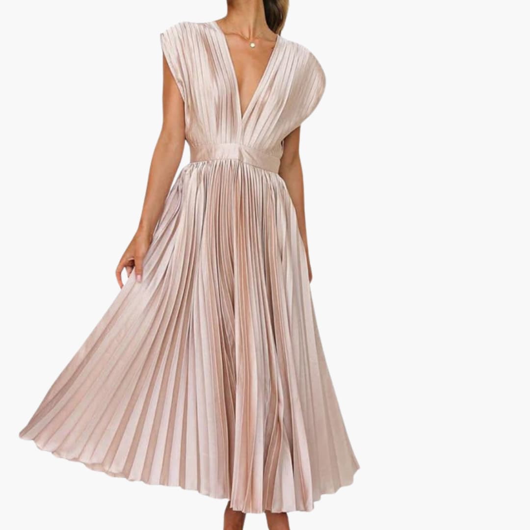 Women's Summer V Neck Bodycon Midi Dress