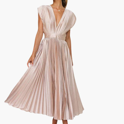 Women's Summer V Neck Bodycon Midi Dress