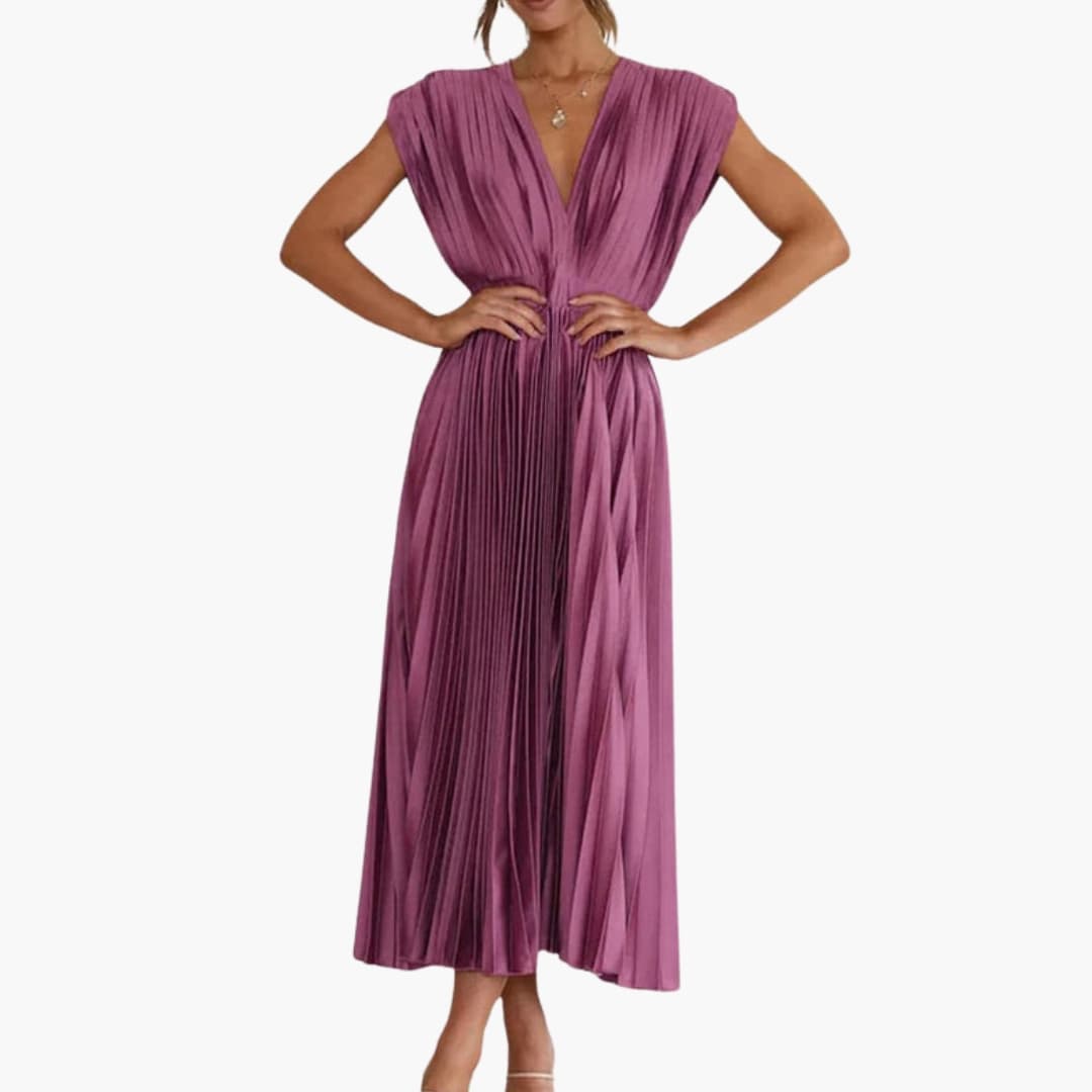 Women's Summer V Neck Bodycon Midi Dress