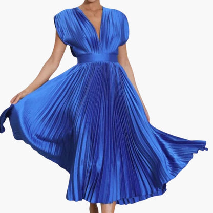 Women's Summer V Neck Bodycon Midi Dress
