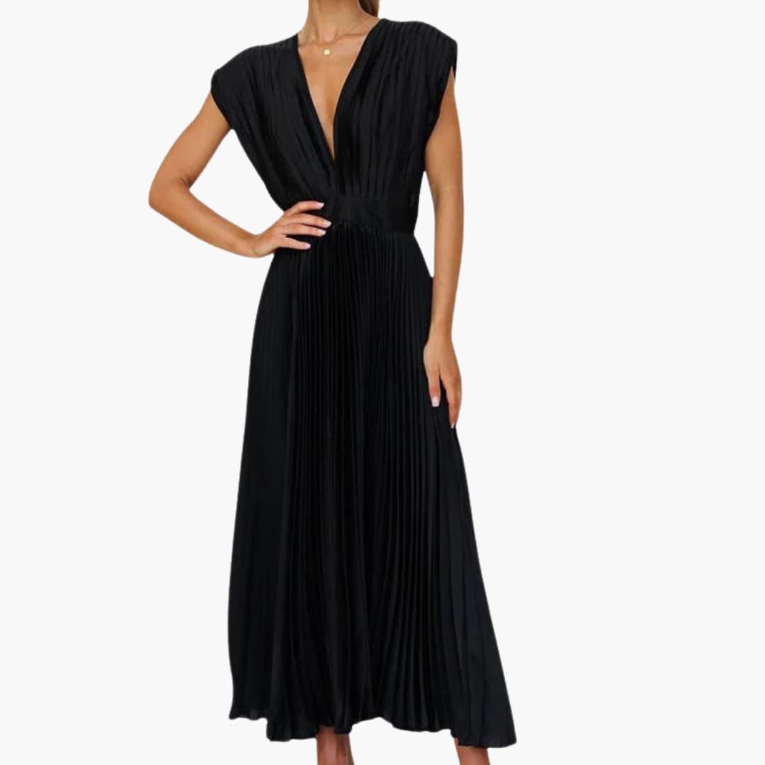 Women's Summer V Neck Bodycon Midi Dress - Olytrend