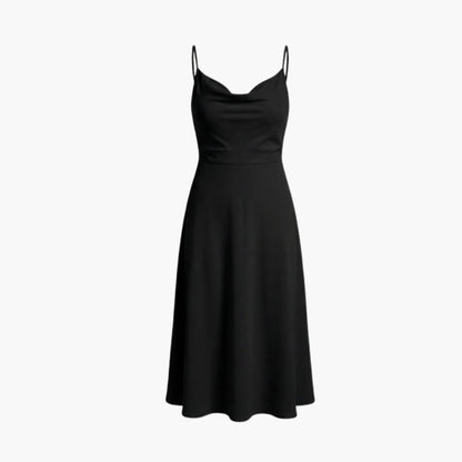 Elegant V Neck Maxi Dress with Back Tie Waist
