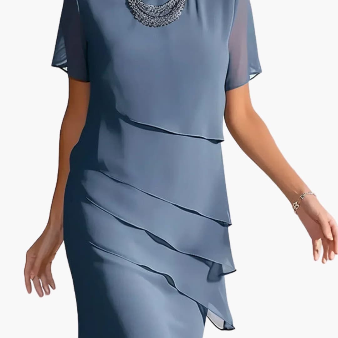 Ladies' Sleeveless Crew Neck Dress - Olytrend