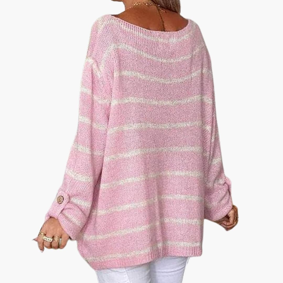 Ladies' Classic Crew Neck Pullover Jumper with Pocket