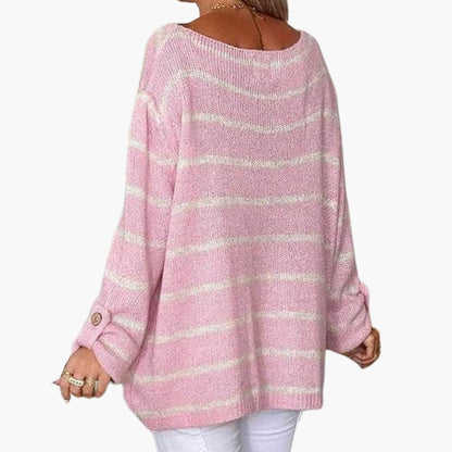 Ladies' Classic Crew Neck Pullover Jumper with Pocket