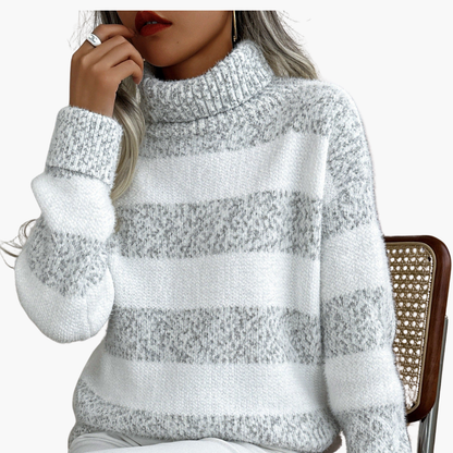 Classic Striped Crew Neck Long Sleeve Sweater