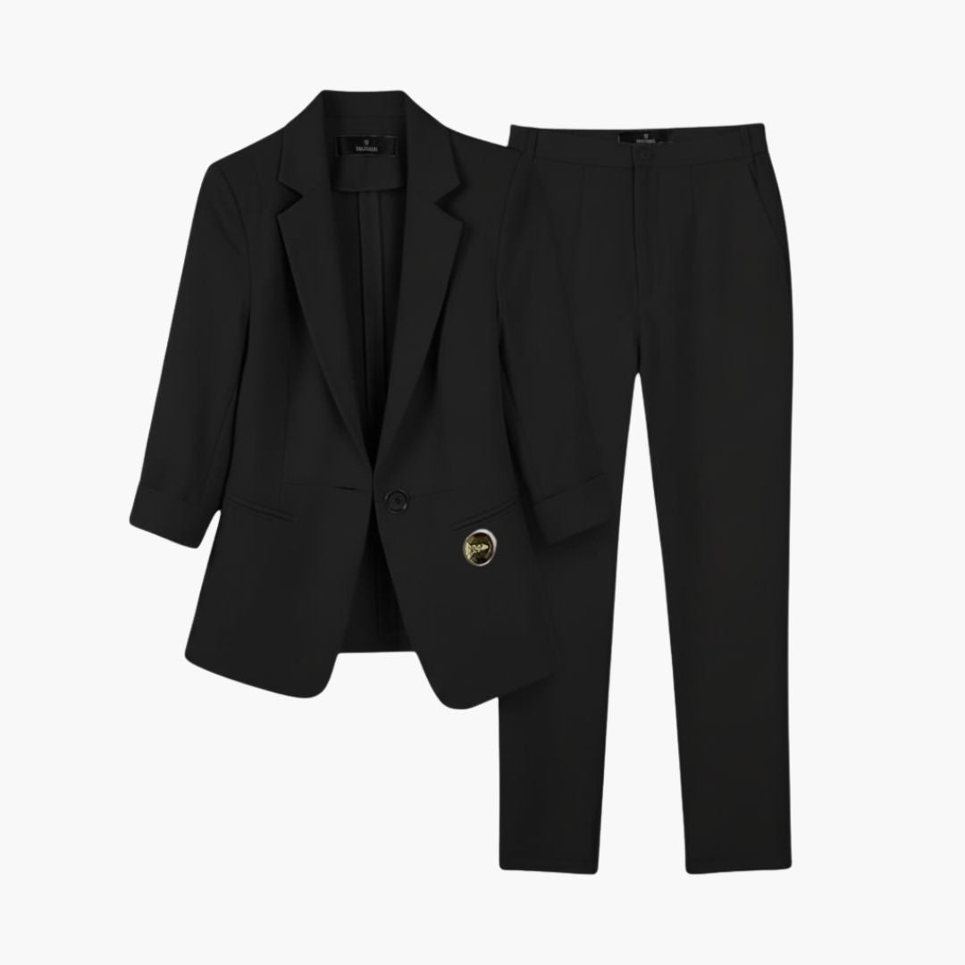 Ladies Business Pantsuit with Jacket - Olytrend