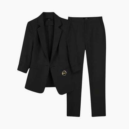 Ladies Business Pantsuit with Jacket - Olytrend