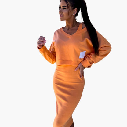Comfy Women's Long Sleeve Casual Dress - Olytrend