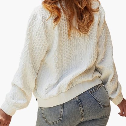 Soft Cotton Women's Bomber Jacket with High Collar
