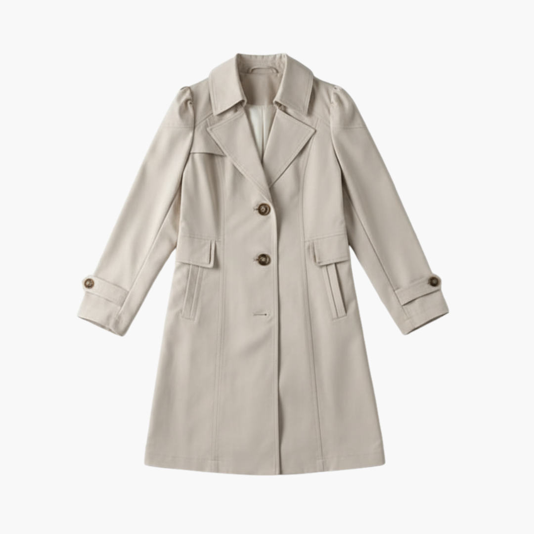 Ladies' Classic Belted Trench Coat - Olytrend