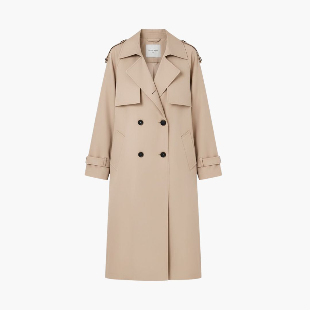 Ladies Classic Double Breasted Coat - Olytrend