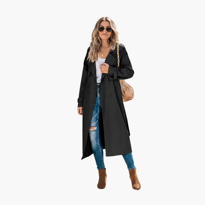 Ladies Classic Double Breasted Coat