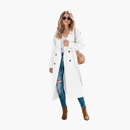 Ladies Classic Double Breasted Coat