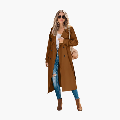 Ladies Classic Double Breasted Coat